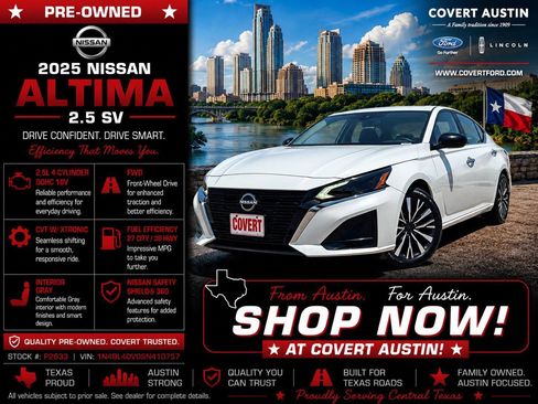 Used 2025 Nissan Altima 2.5 SV FWD image 1