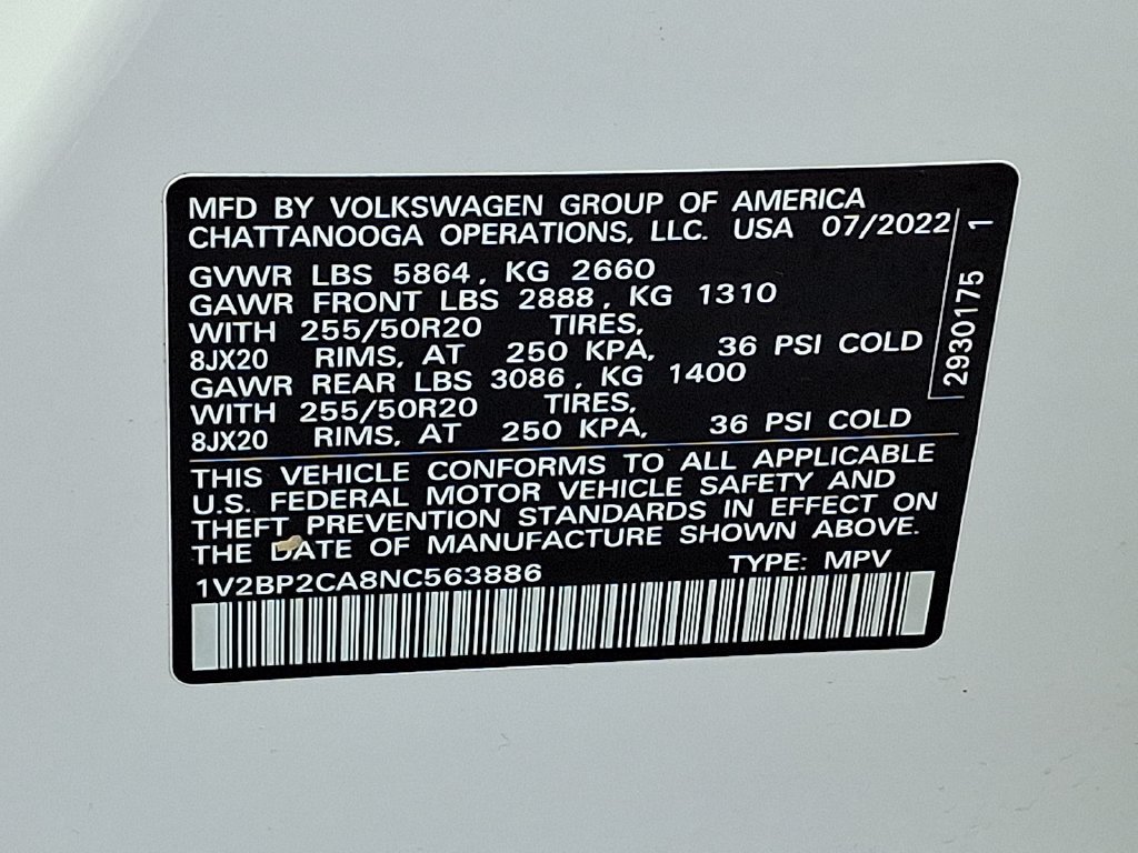 Used 2022 Volkswagen Atlas SEL AWD/4WD image 26