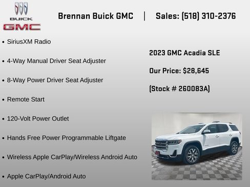 Certified 2023 GMC Acadia SLE w/ Driver Convenience Package AWD/4WD image 18