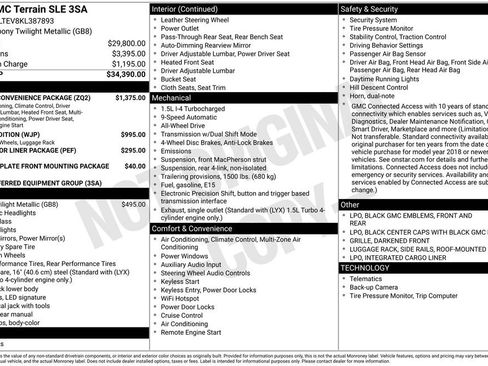 Used 2019 GMC Terrain SLE w/ Driver Convenience Package AWD/4WD image 5