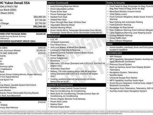 New 2026 GMC Yukon Denali w/ Sun & Power Step Package AWD/4WD image 3