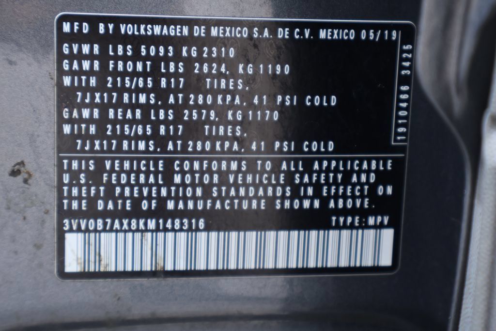 Used 2019 Volkswagen Tiguan S AWD/4WD image 26