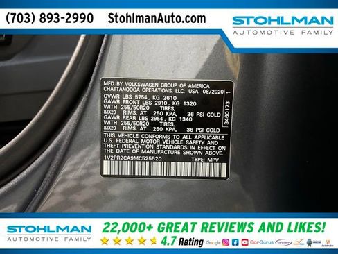 Used 2021 Volkswagen Atlas SE w/ Panoramic Sunroof Package image 43