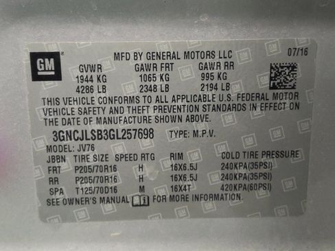 Used 2016 Chevrolet Trax LT w/ LT Convenience Package FWD image 33