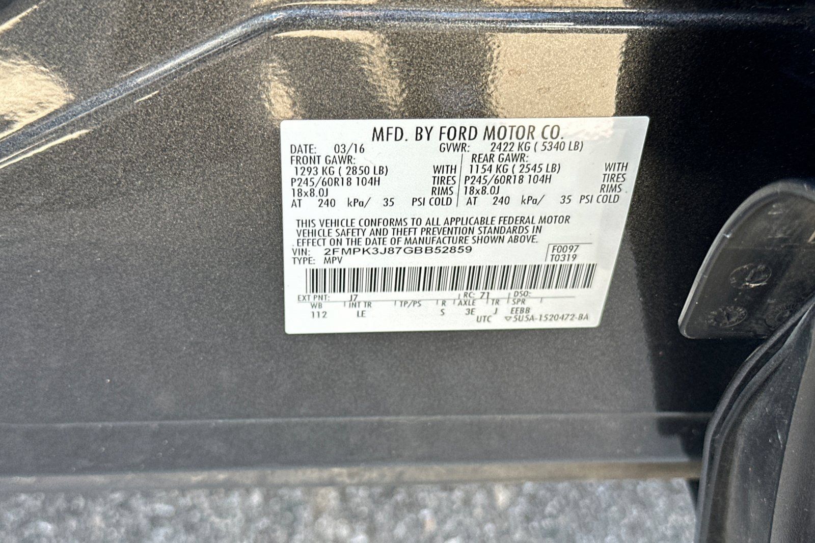 Used 2016 Ford Edge SEL w/ Equipment Group 201A FWD image 28
