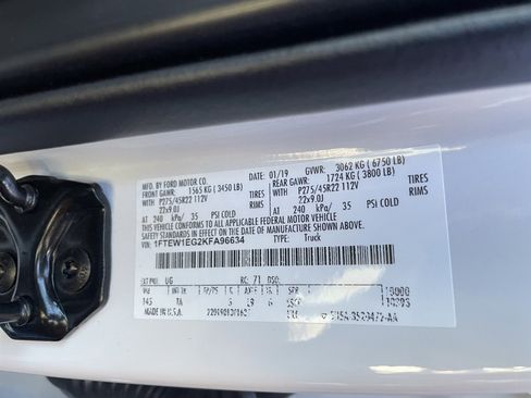 Used 2019 Ford F150 Limited w/ Trailer Tow Package image 10