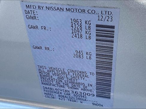 Certified 2024 Nissan Altima 2.5 SR image 33