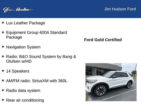 Used 2025 Ford Explorer Platinum w/ LUX Leather Package AWD/4WD image 12