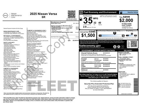 Used 2025 Nissan Versa SR w/ Trunk Package image 4
