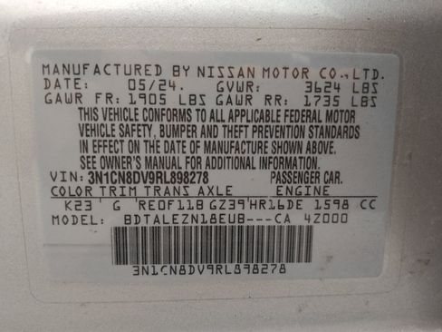 Used 2024 Nissan Versa S FWD image 33