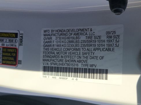 New 2026 Honda Odyssey Touring image 18