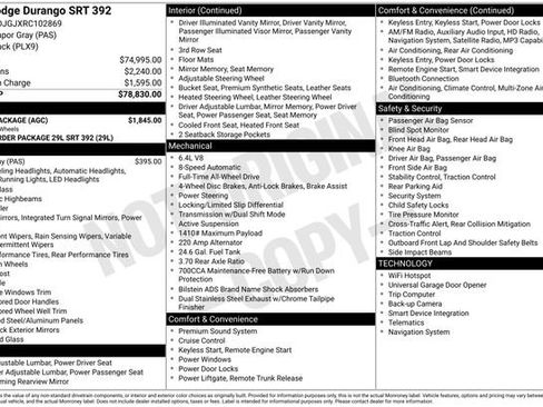 Used 2024 Dodge Durango SRT w/ Black Package AWD/4WD image 2