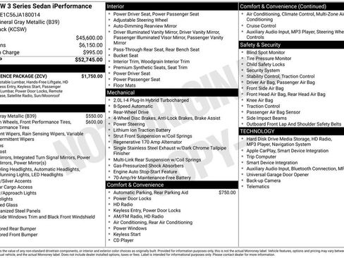 Used 2018 BMW 330e w/ Convenience Package image 3