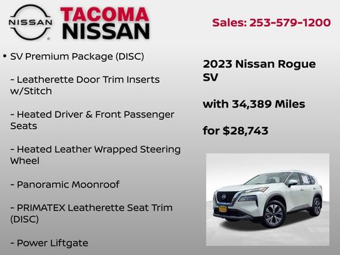 Used 2023 Nissan Rogue SV w/ SV Premium Package AWD/4WD image 6
