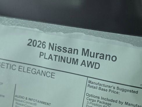 New 2026 Nissan Murano Platinum w/ Cargo Package image 33