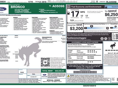 Certified 2024 Ford Bronco Wildtrak AWD/4WD image 32
