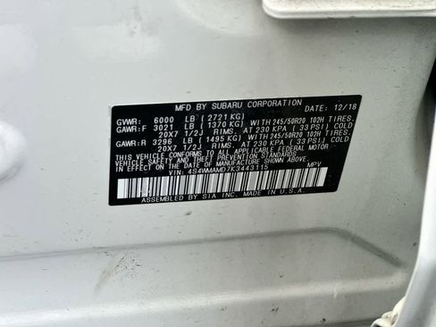 Used 2019 Subaru Ascent Limited image 37