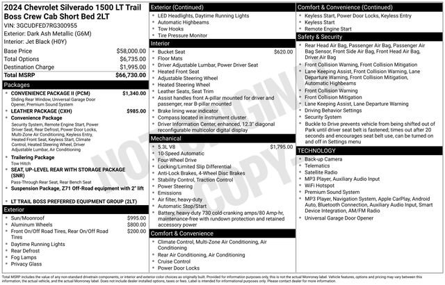 Used 2024 Chevrolet Silverado 1500 LT Trail Boss w/ Convenience Package II AWD/4WD image 43
