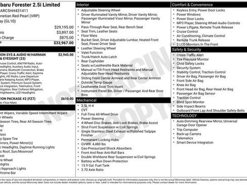 Used 2017 Subaru Forester 2.5i Limited image 28