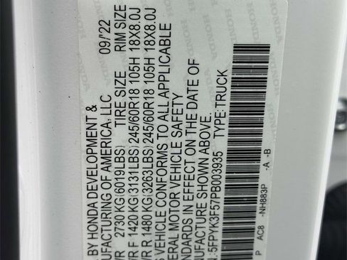 Certified 2023 Honda Ridgeline RTL image 29