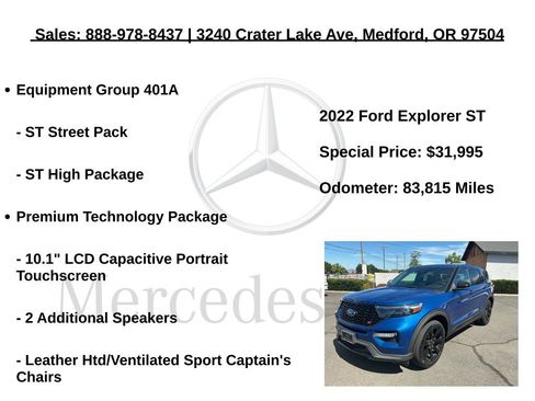 Used 2022 Ford Explorer ST w/ Equipment Group 401A AWD/4WD image 6