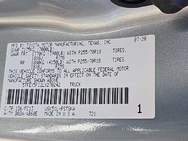 Used 2020 Toyota Tundra SR5 w/ SR5 Upgrade Package RWD image 35
