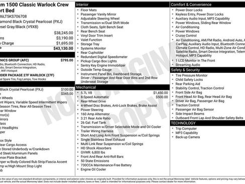 Used 2019 RAM 1500 Classic Warlock w/ Electronics Group RWD image 2