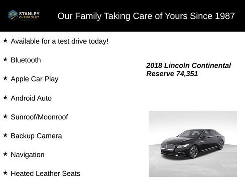 Used 2018 Lincoln Continental Reserve AWD/4WD image 9