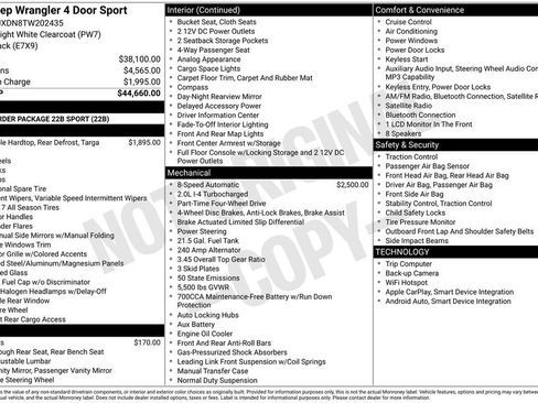 New 2026 Jeep Wrangler Sport image 29