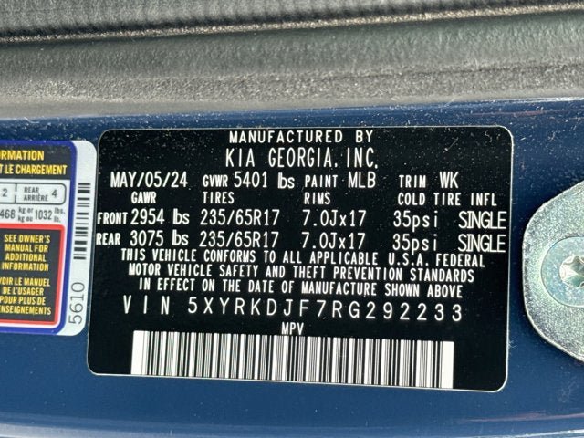 Certified 2024 Kia Sorento SX Prestige w/ Olive Brown Leather Package AWD/4WD image 34