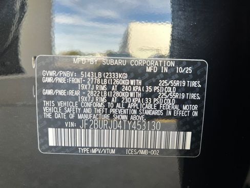 New 2026 Subaru Outback Touring XT image 35