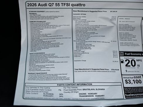 New 2026 Audi Q7 3.0T Premium Plus image 41