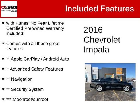 Used 2016 Chevrolet Impala LTZ w/ Enhanced Convenience Package image 4