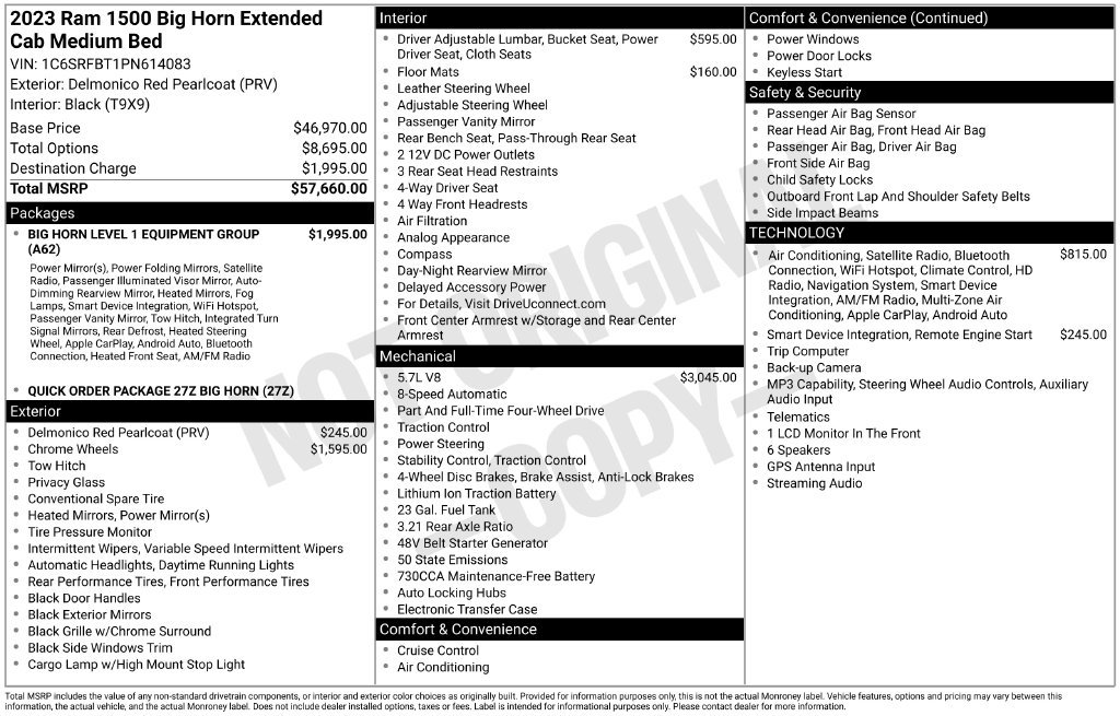 Used 2023 RAM 1500 Big Horn AWD/4WD image 23