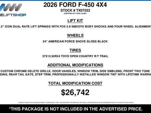 Used 2026 Ford F450 Platinum w/ FX4 Off-Road Package image 2