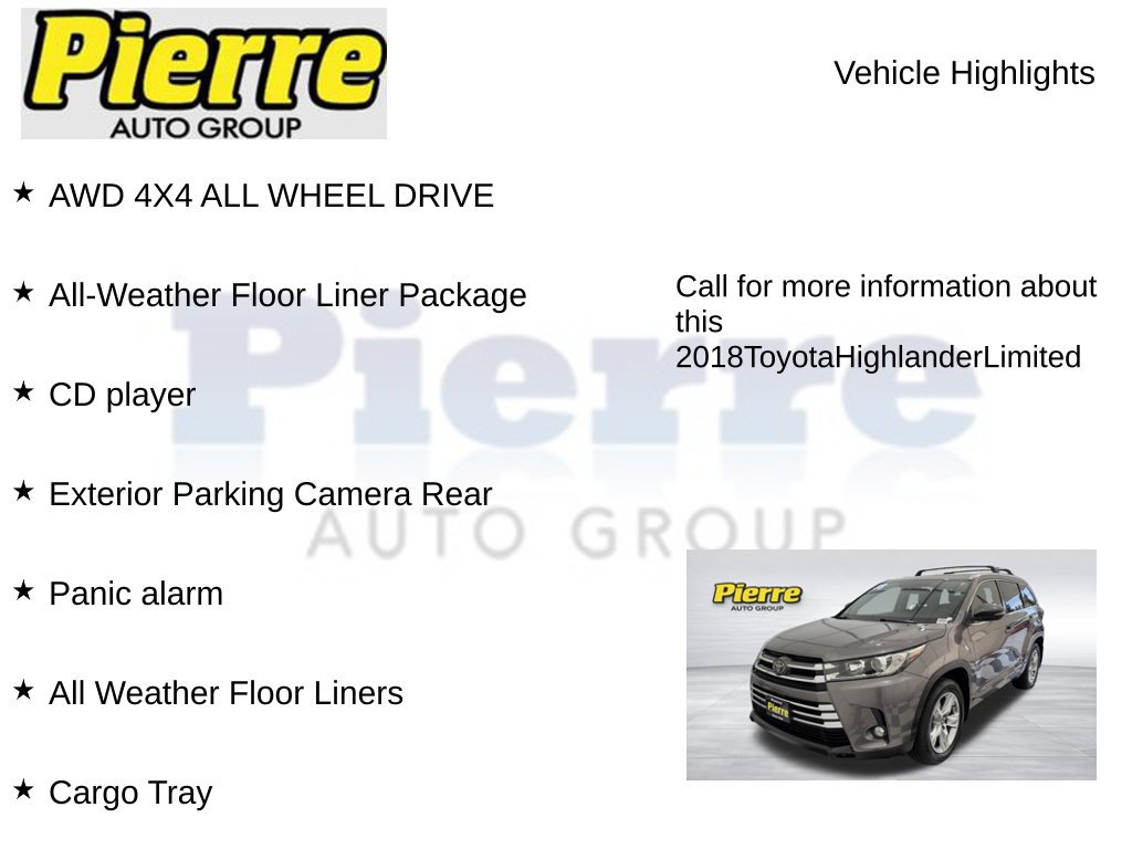 Used 2018 Toyota Highlander Limited AWD/4WD image 7