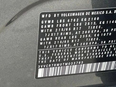 Certified 2026 Volkswagen Tiguan S FWD image 59