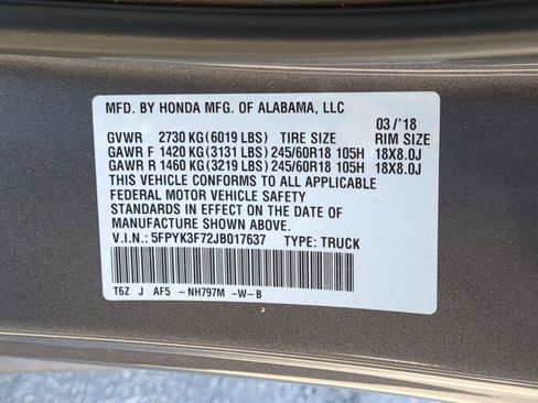 Used 2018 Honda Ridgeline RTL-E image 22