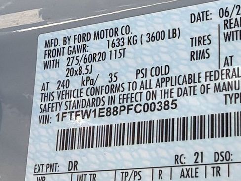 Used 2023 Ford F150 Platinum w/ Equipment Group 701A High AWD/4WD image 34