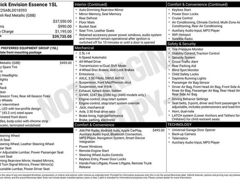 Certified 2020 Buick Envision Essence image 6