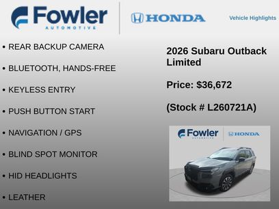 Used 2026 Subaru Outback Limited w/ Premium/Limited Package