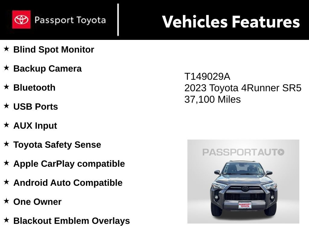 Used 2023 Toyota 4Runner SR5 w/ 4Runner Bronze Package (TMS) AWD/4WD image 10