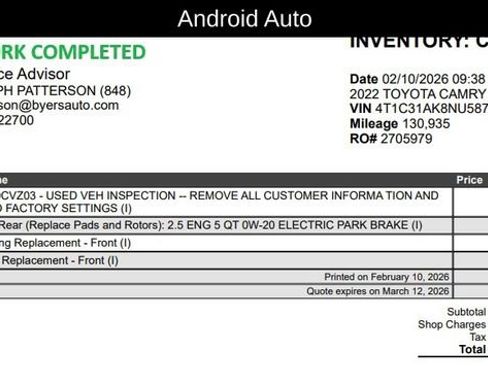 Used 2022 Toyota Camry LE image 9