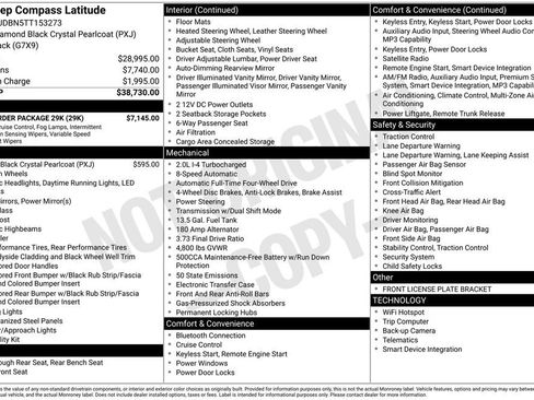 New 2026 Jeep Compass Latitude w/ Quick Order Package 29K image 6