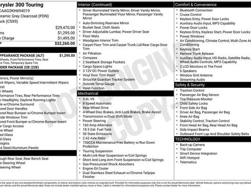 Used 2019 Chrysler 300 Touring w/ Sport Appearance Package RWD image 7