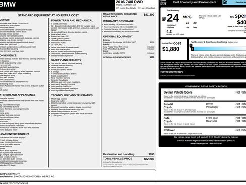Used 2016 BMW 740i image 23