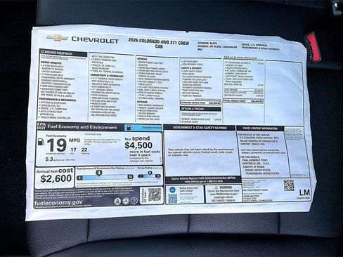 New 2026 Chevrolet Colorado Z71 w/ Z71 Convenience Package 2 image 14