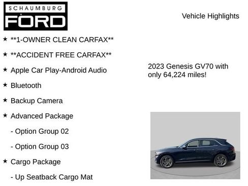 Used 2023 Genesis GV70 2.5T w/ Advanced Package AWD/4WD image 8