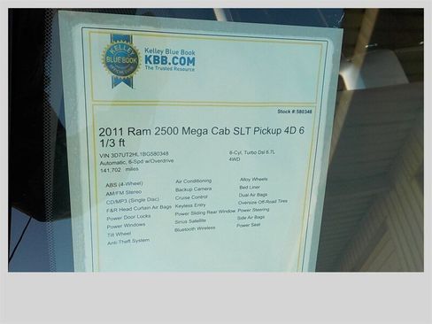 Used 2011 RAM 2500 SLT image 17