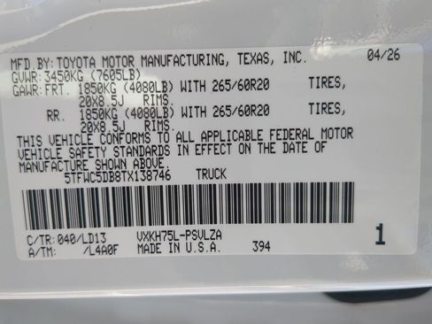New 2026 Toyota Tundra Limited AWD/4WD image 23